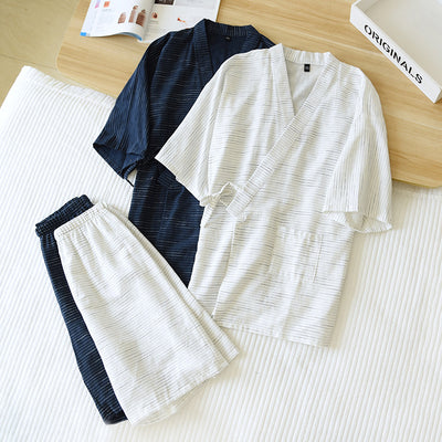 Pijama Kimono de Algodón para Hombre - Bata Ligera Tallas Grandes Verano - Image 31