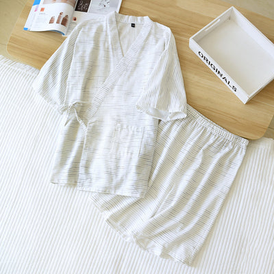 Pijama Kimono de Algodón para Hombre - Bata Ligera Tallas Grandes Verano - Image 36