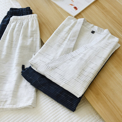 Pijama Kimono de Algodón para Hombre - Bata Ligera Tallas Grandes Verano - Image 38
