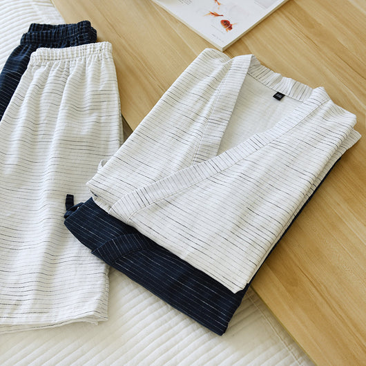 Pijama Kimono de Algodón para Hombre - Bata Ligera Tallas Grandes Verano - Image 38
