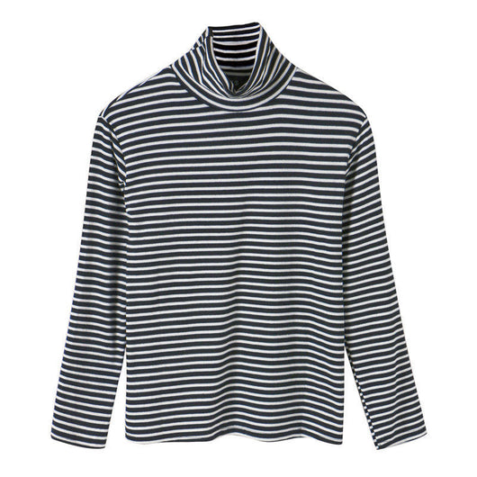 Buzo Cuello Alto Rayas Blancas y Negras Unisex - Image 9