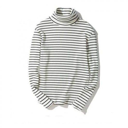 Buzo Cuello Alto Rayas Blancas y Negras Unisex - Image 11