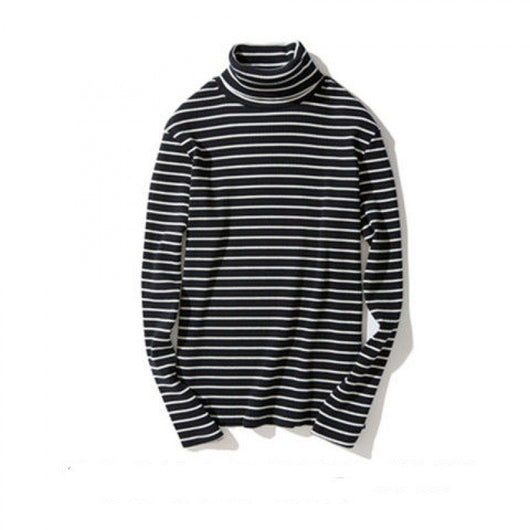 Buzo Cuello Alto Rayas Blancas y Negras Unisex - Image 14