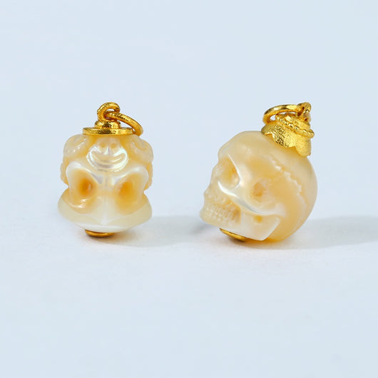 Dije Cráneo Pájaro Dapeng en Oro 18K con Incrustación de Perla - Image 14