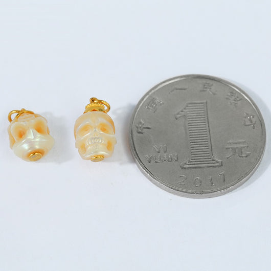 Dije Cráneo Pájaro Dapeng en Oro 18K con Incrustación de Perla - Image 15