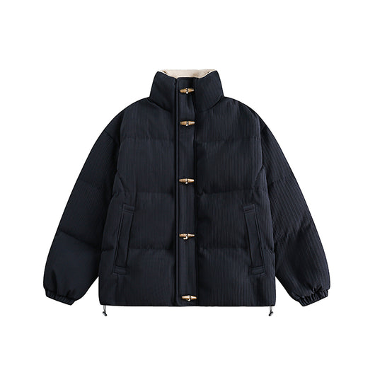 Chaqueta Acolchada Tibetana Azul con Parches - Abrigo Térmico Premium - Image 12