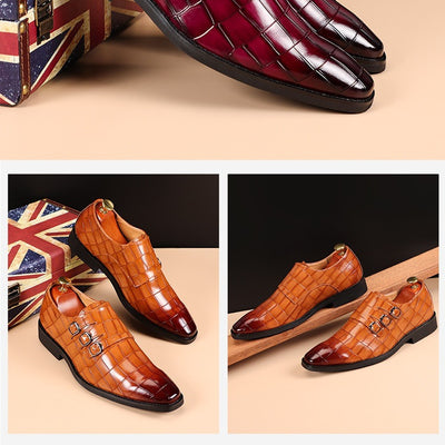 Zapatos de Cuero Ejecutivos Transpirables Talla Grande Hombre - Image 20