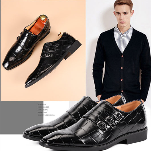 Zapatos de Cuero Ejecutivos Transpirables Talla Grande Hombre - Image 23