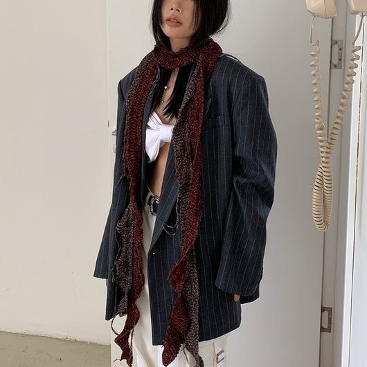 Bufanda Tejida con Borlas Irregulares - Diseño Artesanal Elegante - Image 12