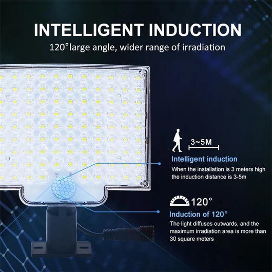 Lámpara Solar de Pared 106 LED - Iluminación Inteligente para Exteriores - Image 6