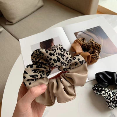Pulsera Elástica de Cuero Estampado Leopardo con Bloques de Color - Image 12