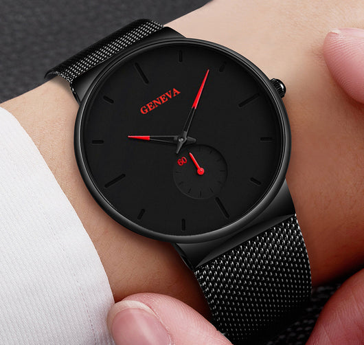 Reloj de Pulsera Geneva para Hombre Cuarzo Acero Inoxidable Analógico - Image 9