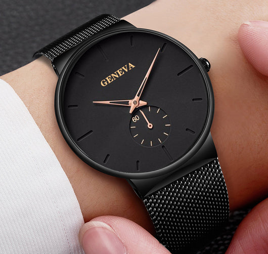 Reloj de Pulsera Geneva para Hombre Cuarzo Acero Inoxidable Analógico - Image 10