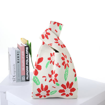 Bolsa de Compras Tejida a Cuadros con Rayas en Contraste - Image 40