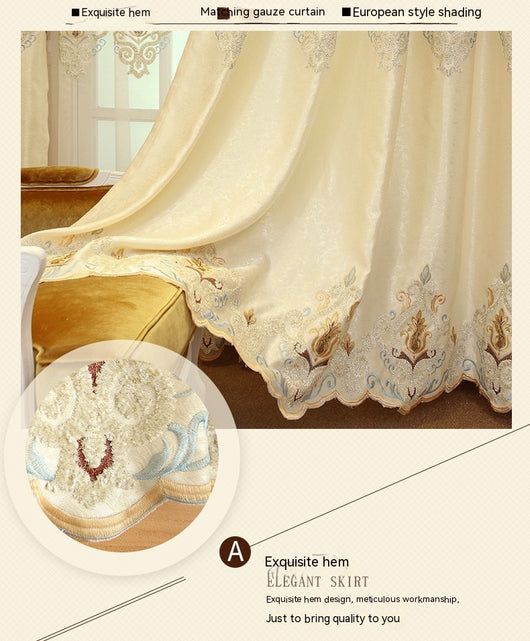 Cortinas de Malla Bordada Europea para Sala y Dormitorio - Image 14