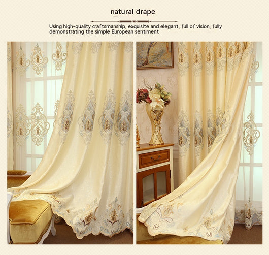 Cortinas de Malla Bordada Europea para Sala y Dormitorio - Image 20