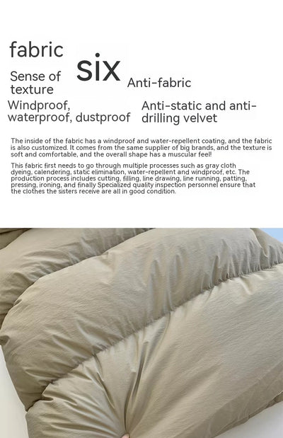 Abrigo Largo Impermeable con Capucha y Relleno de Plumón de Pato para Mujer - Image 17