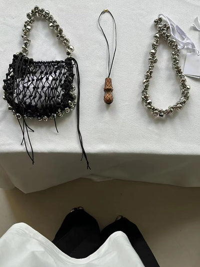 Bolso Bandolera Retro Plateado Oscuro con Diseño Minimalista - Image 11
