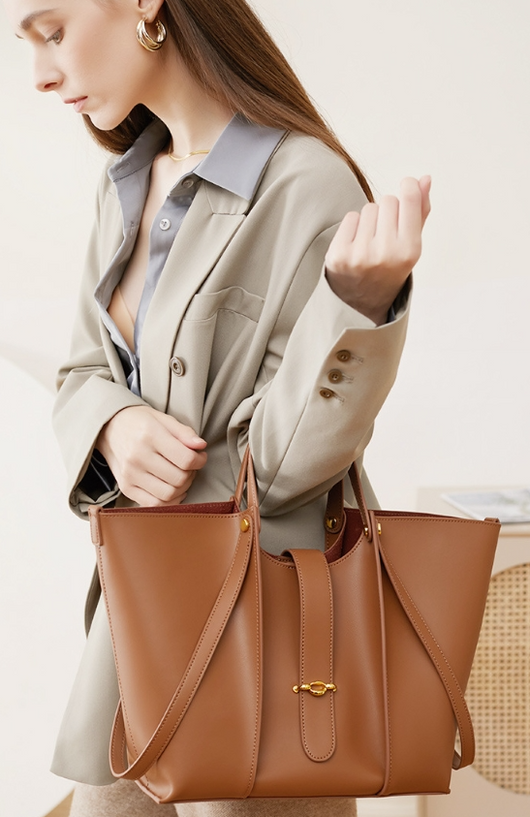Bolso Tote de Cuero Genuino Grandes Dimensiones para Mujer - Image 19