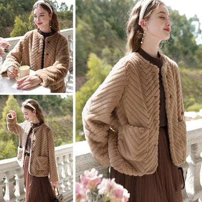 Abrigo Peludo Casual para Mujer - Otoño e Invierno - Image 13