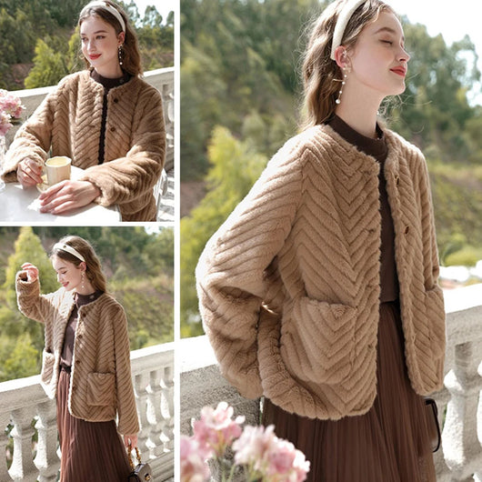 Abrigo Peludo Casual para Mujer - Otoño e Invierno - Image 13