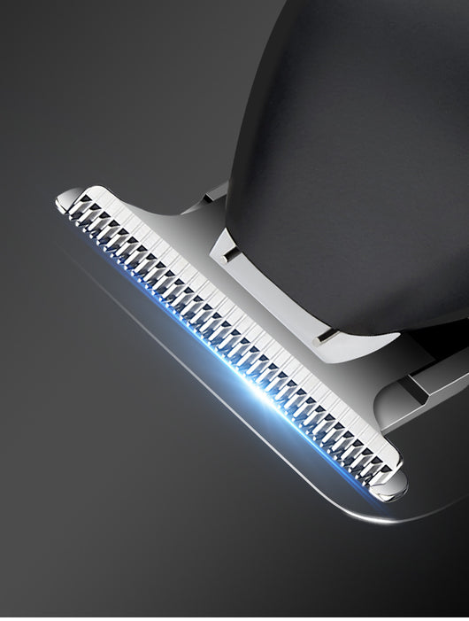 Professional electric hair clipper with a colorful graffiti design, digital display, and a set of guide combs. - Image 29