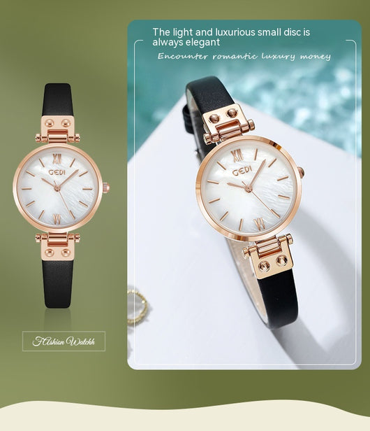 Reloj de Pulsera Artístico para Mujer - Diseño Elegante con Esfera Pequeña y Resistencia al Agua - Image 11