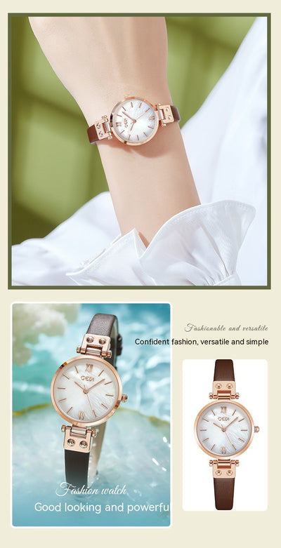 Reloj de Pulsera Artístico para Mujer - Diseño Elegante con Esfera Pequeña y Resistencia al Agua - Image 12