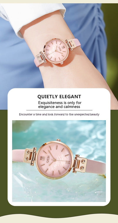 Reloj de Pulsera Artístico para Mujer - Diseño Elegante con Esfera Pequeña y Resistencia al Agua - Image 13
