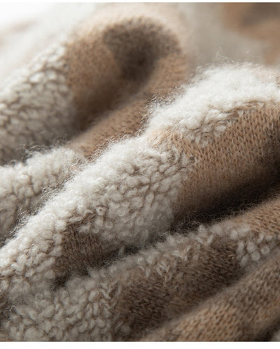 Suéter Crop Tejido Jacquard Doble Capa con Bordado en Lana para Mujer - Image 9