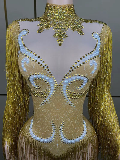 Jumpsuit Elegante para Mujer con Detalles de Perlas y Borlas - Image 33