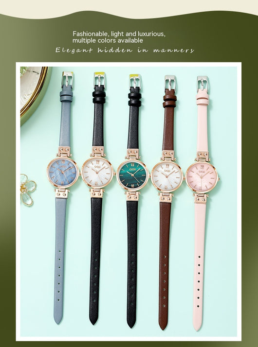 Reloj de Pulsera Artístico para Mujer - Diseño Elegante con Esfera Pequeña y Resistencia al Agua - Image 25