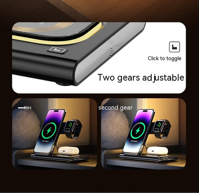 Cargador Inalámbrico 3 en 1 de 15W con Luz Nocturna y Soporte para Apple Watch - Image 25