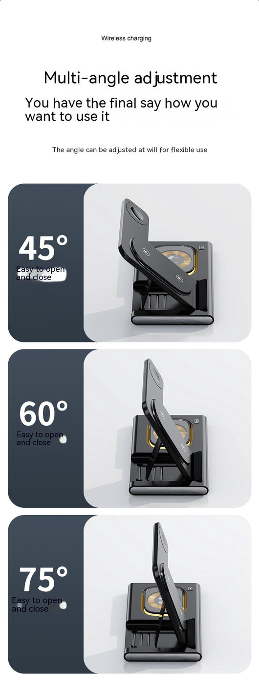 Cargador Inalámbrico 3 en 1 de 15W con Luz Nocturna y Soporte para Apple Watch - Image 26