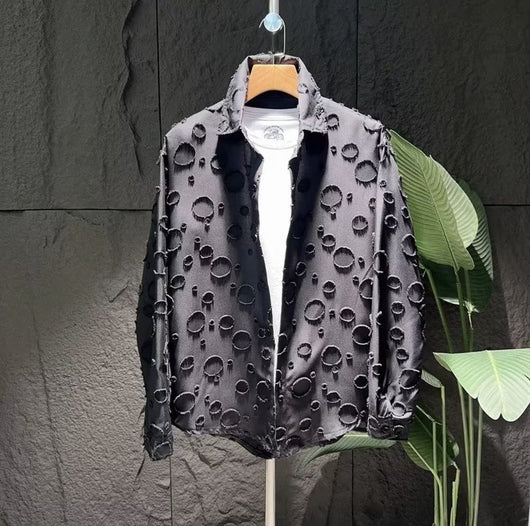 Camisa Casual Hip-hop Retro para Hombre - Estilo Versátil Primavera Otoño - Image 15