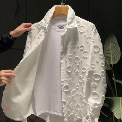Camisa Casual Hip-hop Retro para Hombre - Estilo Versátil Primavera Otoño - Image 18
