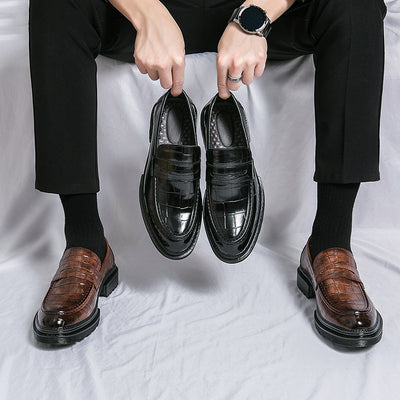 Zapatos de Cuero Casual para Hombre - Estilo Británico Transpirable - Image 9