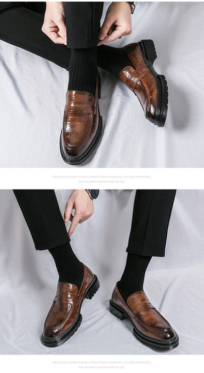 Zapatos de Cuero Casual para Hombre - Estilo Británico Transpirable - Image 10