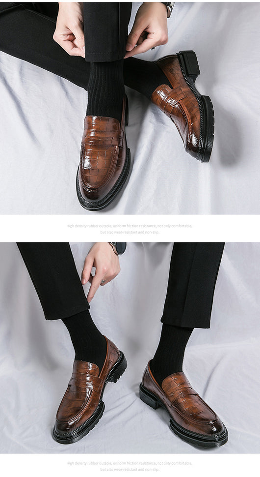 Zapatos de Cuero Casual para Hombre - Estilo Británico Transpirable - Image 10