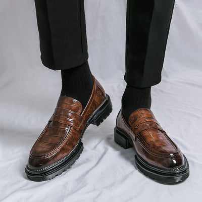 Zapatos de Cuero Casual para Hombre - Estilo Británico Transpirable - Image 11