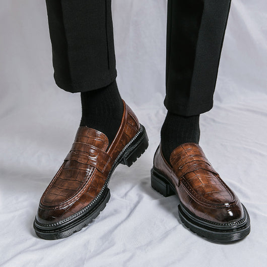 Zapatos de Cuero Casual para Hombre - Estilo Británico Transpirable - Image 11
