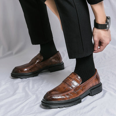 Zapatos de Cuero Casual para Hombre - Estilo Británico Transpirable - Image 15