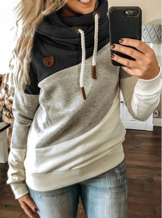 Sudadera con Capucha de Lana Polar con Costuras Decorativas - Image 5