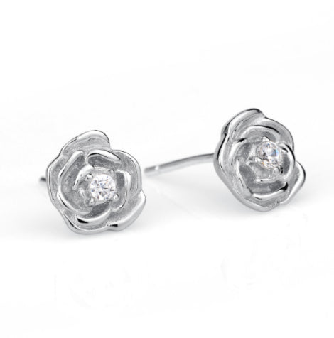 Aretes de Plata 925 Forma Rosa - Image 6