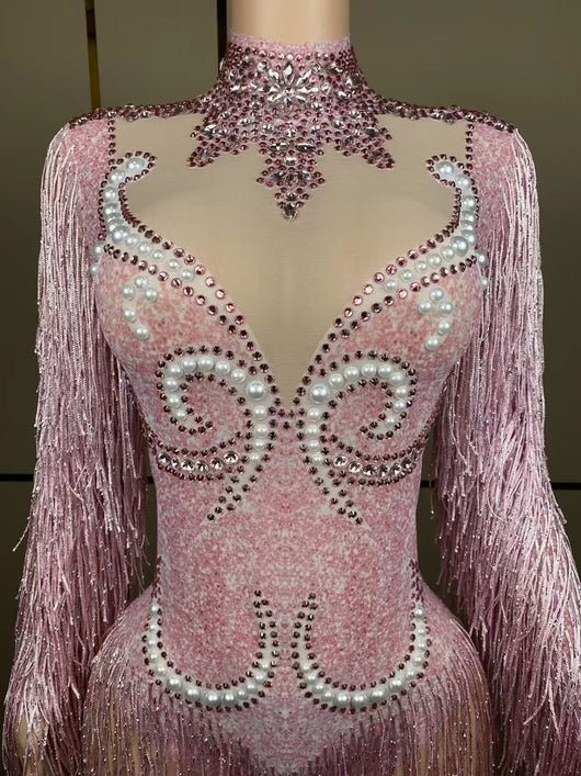 Jumpsuit Elegante para Mujer con Detalles de Perlas y Borlas - Image 55
