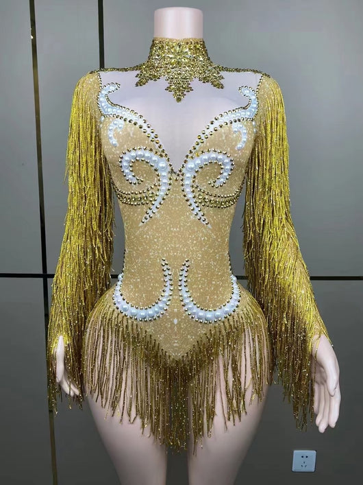 Jumpsuit Elegante para Mujer con Detalles de Perlas y Borlas - Image 63