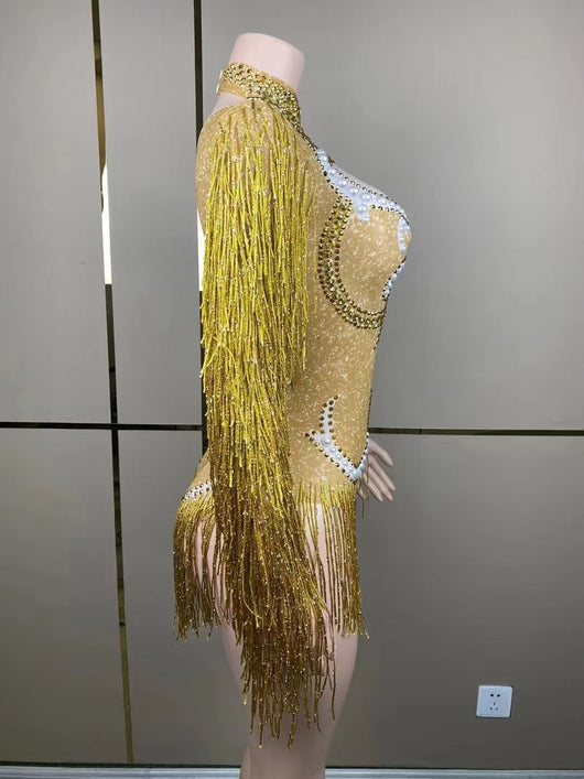 Jumpsuit Elegante para Mujer con Detalles de Perlas y Borlas - Image 70