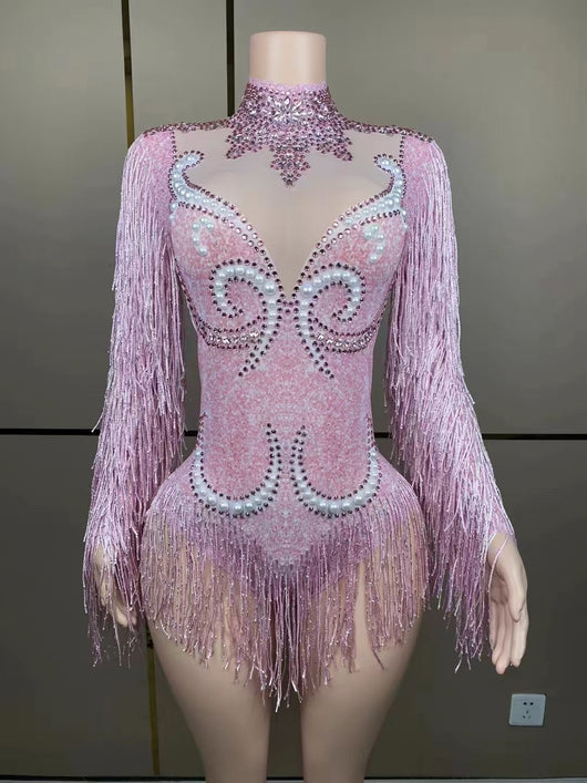 Jumpsuit Elegante para Mujer con Detalles de Perlas y Borlas - Image 81