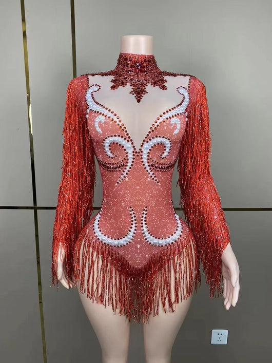 Jumpsuit Elegante para Mujer con Detalles de Perlas y Borlas - Image 84
