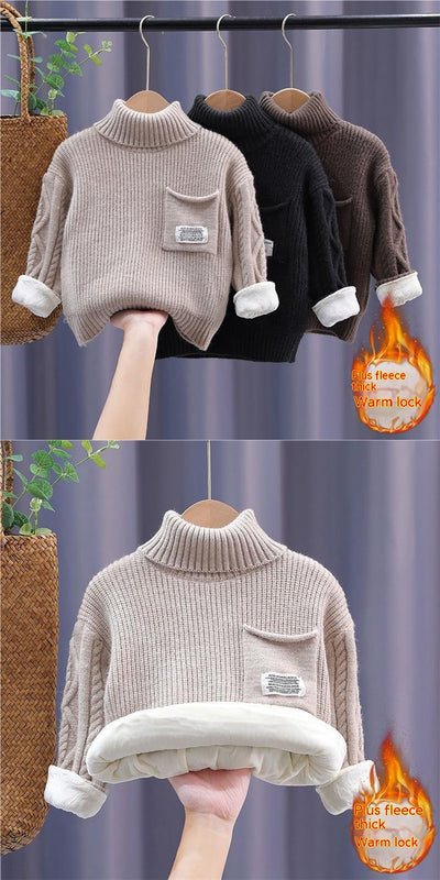 Suéter Infantil Acolchado con Forro Polar para Otoño e Invierno - Image 18